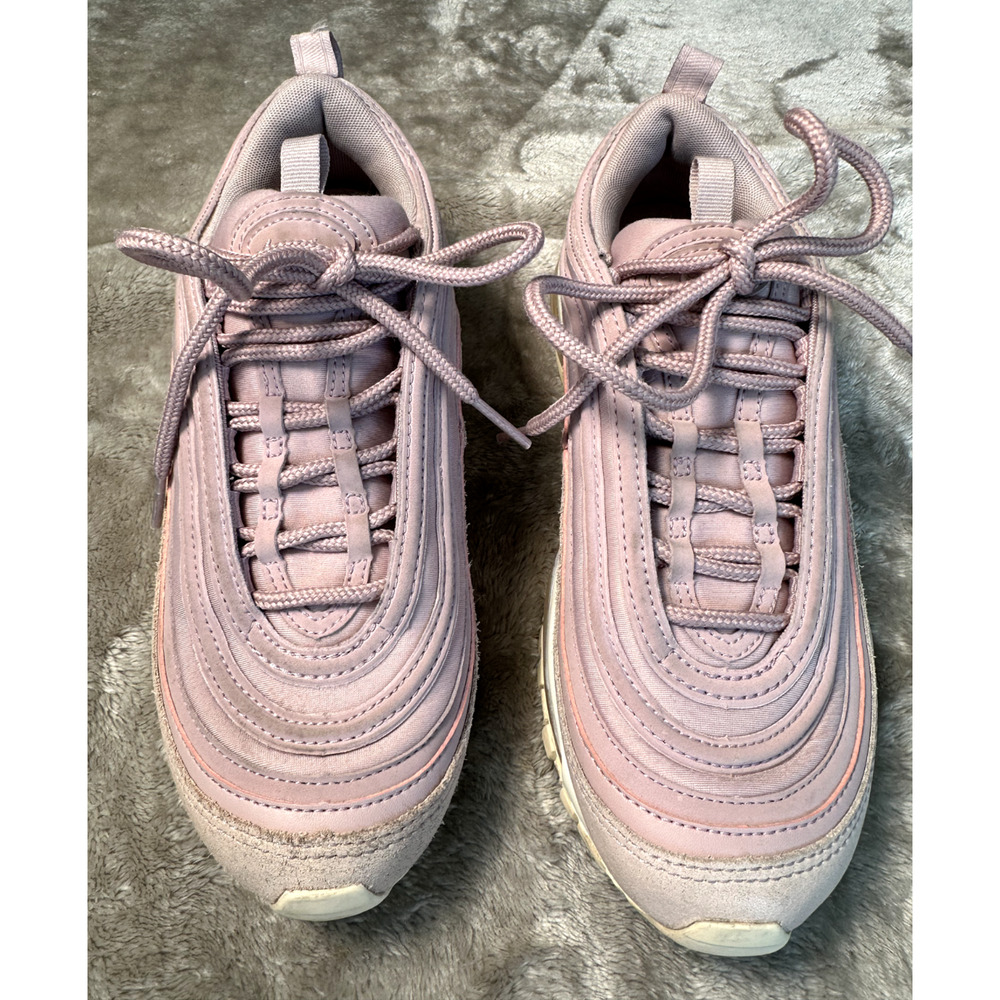 Nike Air Max 97 Premium Pink Leather Shoes Sneakers Womens Size 7 917646-500